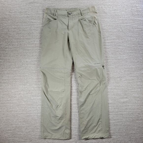 Columbia Convertible Hiking Pants Womens 10 Tan Omni Shield Side Stretch Trail - Picture 1 of 16
